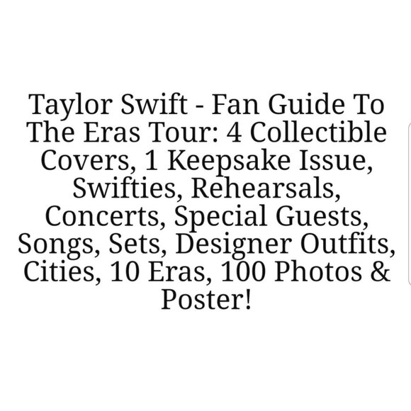 Taylor Swift Fan Eras Tour Magazine Collectible Cover and Poster 4 Of 4 New - Picture 3 of 8